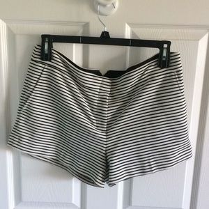 BCBGMAXAZRIA black and white striped shorts